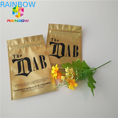 Gold Royal Kratom Bali Foil k Packing Bags , Stand Up Pouch Bags For Spices Powder