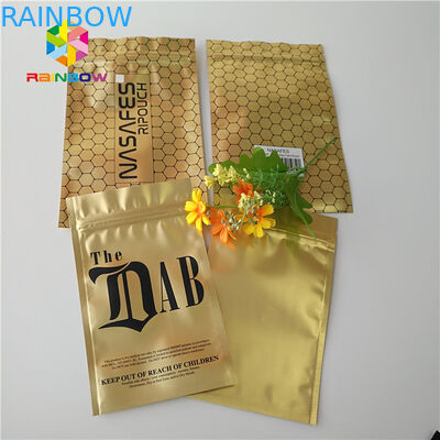 Gold Royal Kratom Bali Foil k Packing Bags , Stand Up Pouch Bags For Spices Powder