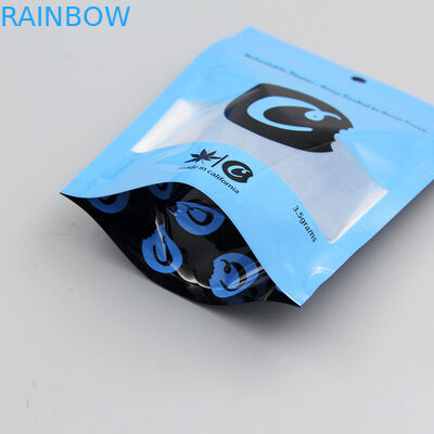 Custom Herbal Incense Packaging 3.5g Cookies Bag Mylar Child Proof With Clear Window
