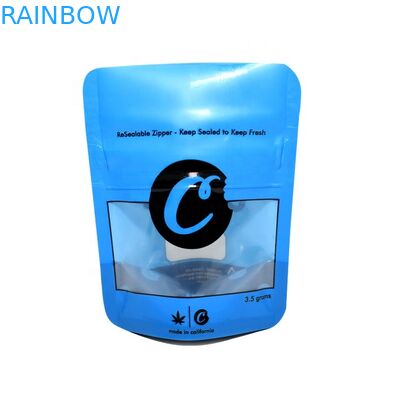 Printed Foil Pouch Packaging Recloseable 3.5 Grams Cookies Bag Smell Proof With k
