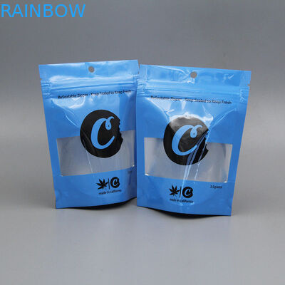Printed Foil Pouch Packaging Recloseable 3.5 Grams Cookies Bag Smell Proof With k