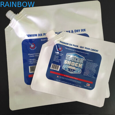 Shock Ice Spout Pouch Packaging Bag Aluminum Foil Cooler Customized For Frozen Food