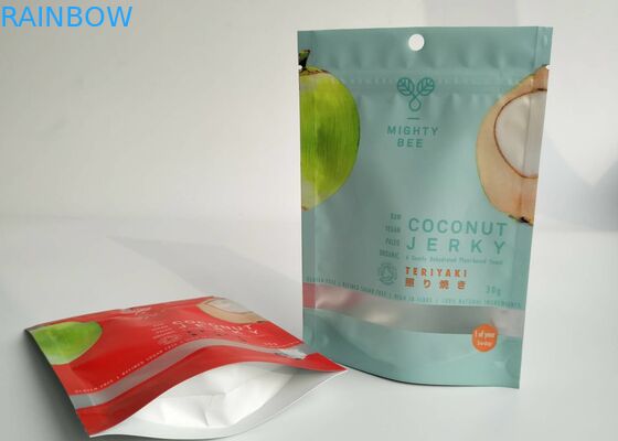 Plastic Coconut Powder Snack Bag Packaging Customized Laminated Resealable With Zipper