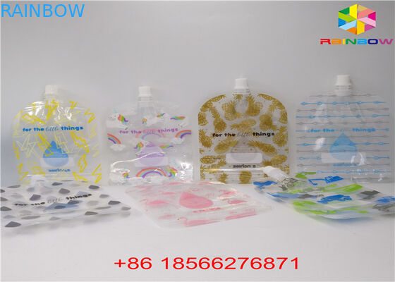 FDA/SGS Spout Bags Packaging Aluminum Foil Stand Up Bags For Liquid Food / Beverage