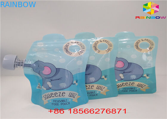 FDA/SGS Spout Bags Packaging Aluminum Foil Stand Up Bags For Liquid Food / Beverage