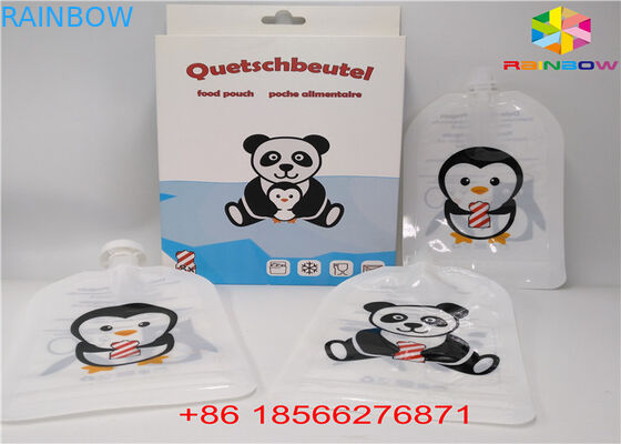 Reusable Liquid Spout Bags , Stand Up Pouches With Cap Doypack Foil Juice Spout