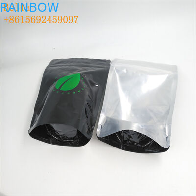 Holographic Plastic Tea Bags Packaging Coffee Eco Food Bag With One Side Clear