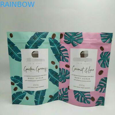 Holographic Plastic Tea Bags Packaging Coffee Eco Food Bag With One Side Clear