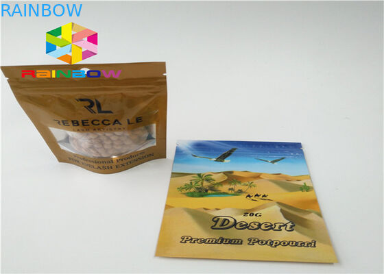 Small k Packing Bags , Aluminium Foil Pouch For Herbal Incense Energy Pills