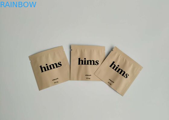 Vitamin Capsule Custom Printed Stand Up Pouches , Heat Seal Packaging Bags Any Size