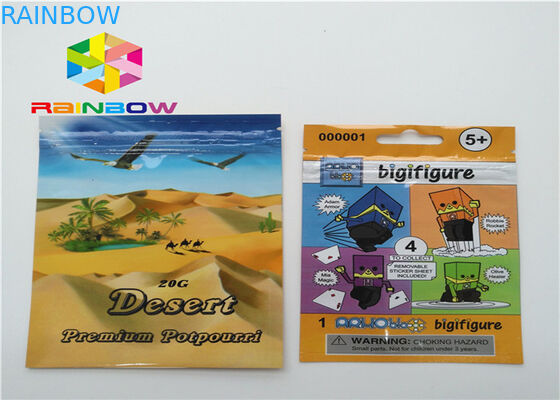 CMYK Printing Heat Seal Packaging Bags , Smell Proof Stand Up Zipper Pouch Bags