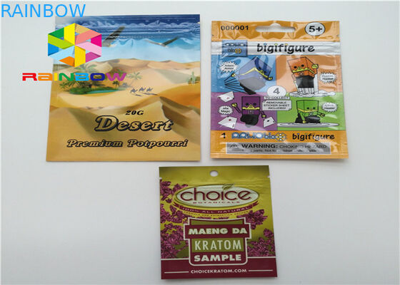 CMYK Printing Heat Seal Packaging Bags , Smell Proof Stand Up Zipper Pouch Bags