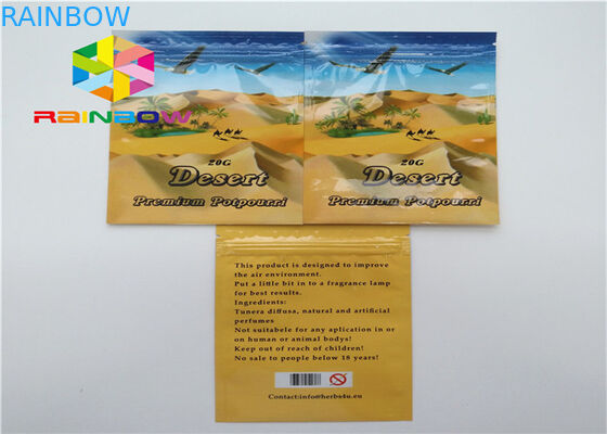 Herbal Incense Bag Plastic Pouches Packaging Kratom Pouch Energy Pills Zipper Lock