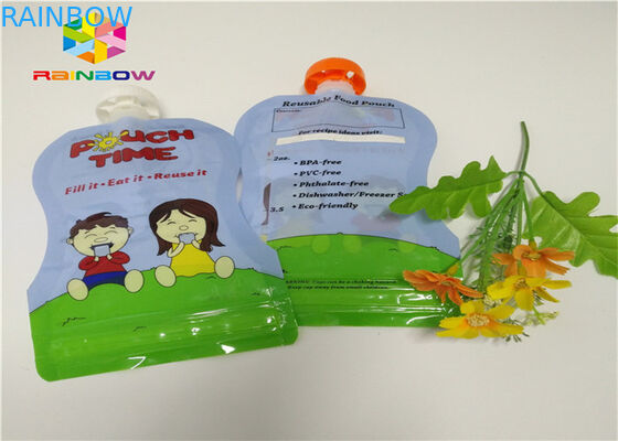 Aluminum Foil Stand Up Spout Pouch Packaging Customized Printing 120ml Plastic