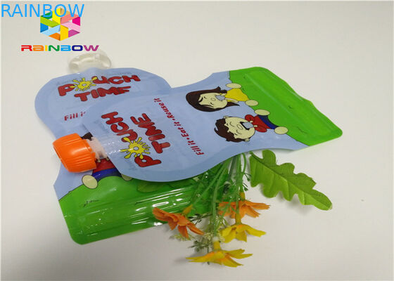 Aluminum Foil Stand Up Spout Pouch Packaging Customized Printing 120ml Plastic