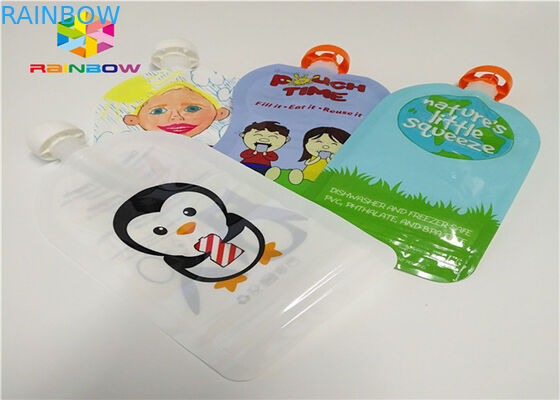 Aluminum Foil Stand Up Spout Pouch Packaging Customized Printing 120ml Plastic