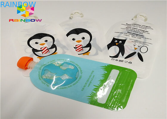 Aluminum Foil Stand Up Spout Pouch Packaging Customized Printing 120ml Plastic