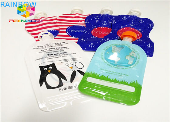 Aluminum Foil Stand Up Spout Pouch Packaging Customized Printing 120ml Plastic