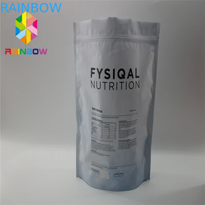 Zipper Reclosable Plastic Pouches Packaging Double Sided Matte Gold Flat Food Safe Bags