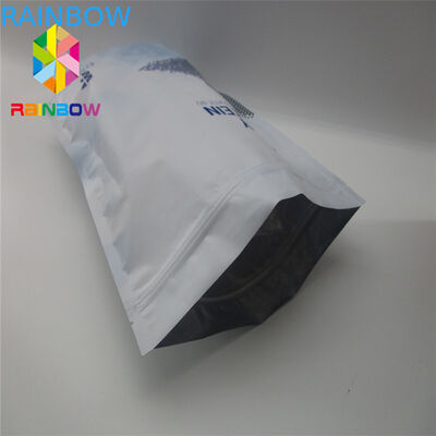 Zipper Reclosable Plastic Pouches Packaging Double Sided Matte Gold Flat Food Safe Bags
