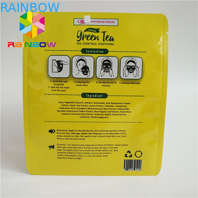 Three Side Sealed Printed k Bags Laminated Aluminum Foil Facial Eye Mask