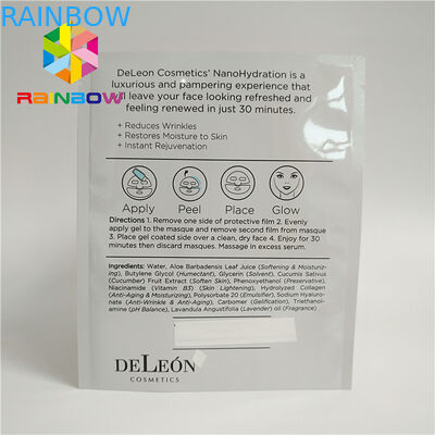 3 Layers Laminated Material Plastic Pouches Packaging Mask Foil k Bag For Facial Eye Mask