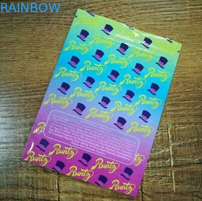 Hologram Printing Herbal Incense Packaging , Cookies Stand Up Plastic Pouch For Big Als Exotic