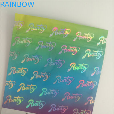 Hologram Printing Herbal Incense Packaging , Cookies Stand Up Plastic Pouch For Big Als Exotic