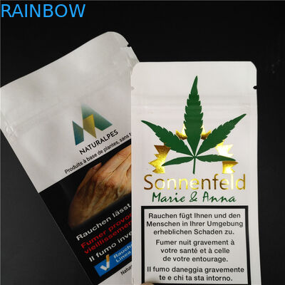 THC CBD Gummies Herbal Incense Packaging Biodegradable White Kraft Bags Food Pouches