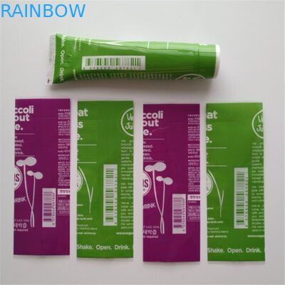 Waterproof Printed Shrink Wrap Bottle Labels PVC/PET For Snack Food Vegus Juices