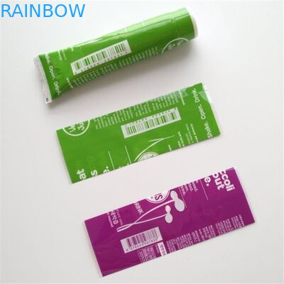 Waterproof Printed Shrink Wrap Bottle Labels PVC/PET For Snack Food Vegus Juices