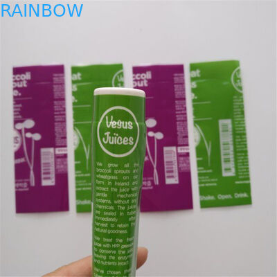 Waterproof Printed Shrink Wrap Bottle Labels PVC/PET For Snack Food Vegus Juices