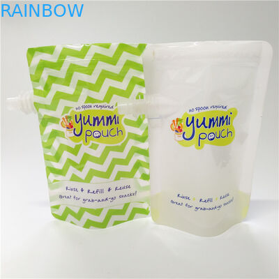 Customised Printing Spout Pouch Packaging Child Safe Lid Reusable Baby Food Pouch