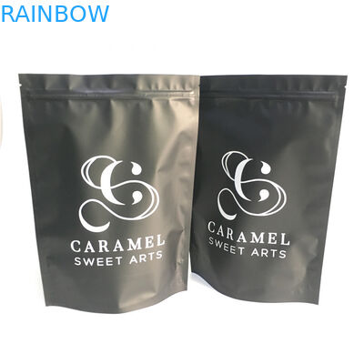 Waterproof Biodegradable Stand Up Coffee Pouches Slimming Matcha Green Tea Kraft Paper Bags