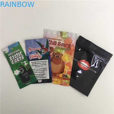Gravure Printing Stand Up Pouch 100MG CBD Edibles THC Gummies Bear Candy k