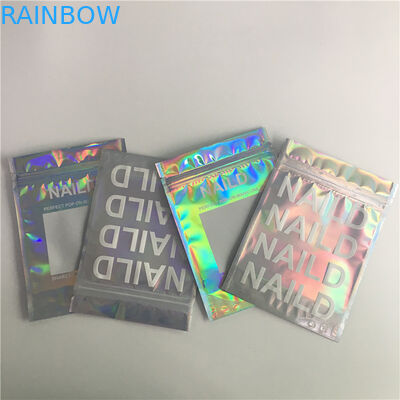 SGS/FDA Aluminium Foil Bag Makeup Reusable Mylar Packaging Three Side Sealed