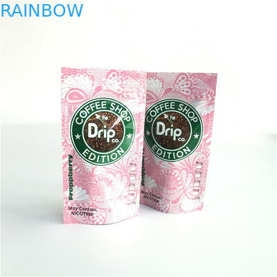 Custom Printing Plastic Pouches Packaging Stand Up Zipper Bag With One Way Degassing Valve