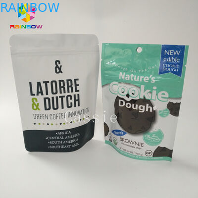 Gravure Printing Stand Up Aluminum Foil Bag Zipper Lock Customized For Powder Food