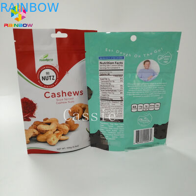 Heat Seal Popcorn Snack Food Packaging Stand Up Pouch Aluminum Foil Material