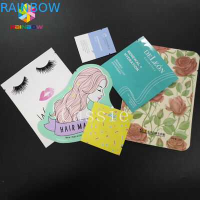 Laminate PE PET Aluminum Foil Pouch Packaging Facial Mask Plastic Bags With CMYK Gravure
