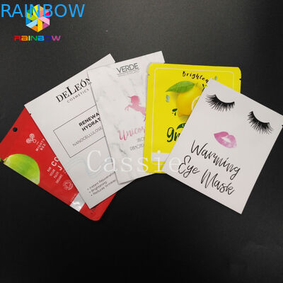 Custom Grip Seal Bags Cosmetic Aluminum Foil Vacuum Laminated Facial Mask Packaging