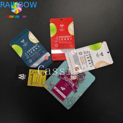 Three Sides Sealed k Stand Up Pouches Glossy Printing Cosmetic Facial Mask Packaging