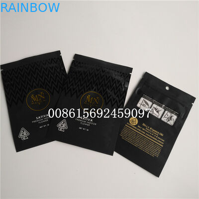Smell Proof Small Plastic Pouches Packaging Weeds Mylar Child Resistant Bag