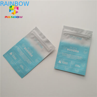 Face Eyes Mask Plastic Pouches Packaging Three Side Sealed Flat Bag Glossy Surface