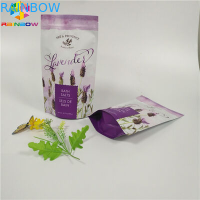 Custom Matte Printing Foil Pouch Packaging Flat Bottom Body Scrub Bag With Zipper