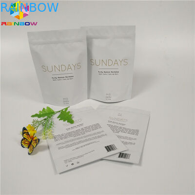 Zip Lock Pouch Kraft Custom Printed Paper Bags Scrub Packaging Biodegradable Moisture Proof