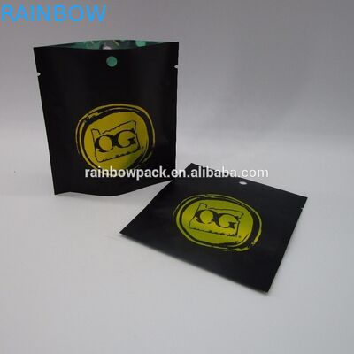Customized Matte Herbal Incense Packaging Plastic Bag Digital Printed Mylar Zip Lock