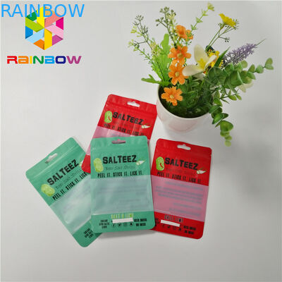 Custom Printed Plastic Bags Food Grade Packaging Bags With Clear Rectangular Window And Zipper For Reusable Storage