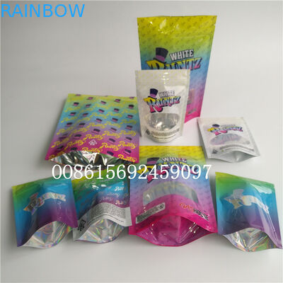 Smell Proof Herbal Incense Packaging Mylar Foil k Holographic Packaging Runtz Stand Up Bags