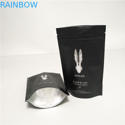 250 Grams Matte Black Food Packaging Films Stand Up Coffee Bags FDA SGS Approval